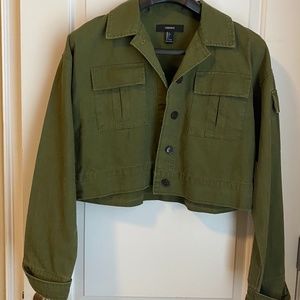 Army Green Short Forever 21 Jacket